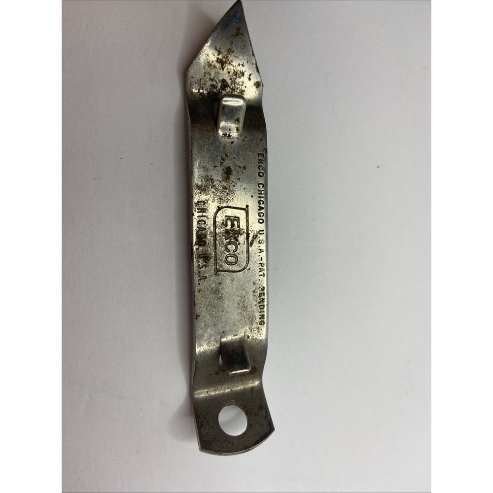 Vintage Ekco ARCUATE PROFILE Can Tapper Bottle Opener Chicago USA Steel Barware‎